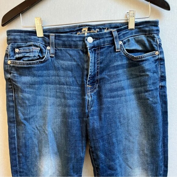 7 For All Mankind Kimmie crop denim jeans Sz 30 - Picture 5 of 13